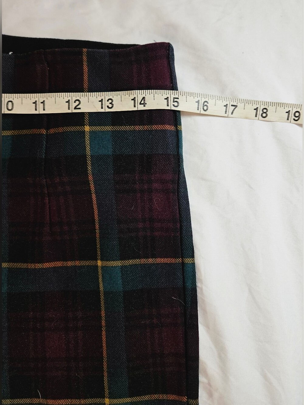 Slim Factor Investment Womens Red Plaid Elastic Waist Pull On Legging Pants Sz M - Picture 7 of 16